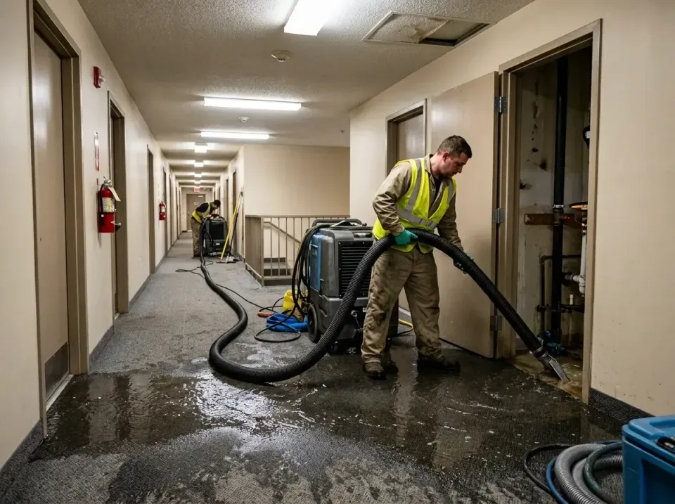 multi-unit-apartment-hallway-f-005 — frequently asked questions, Emergency Burst Pipe Water Extraction & Removal in Gulf Sho…